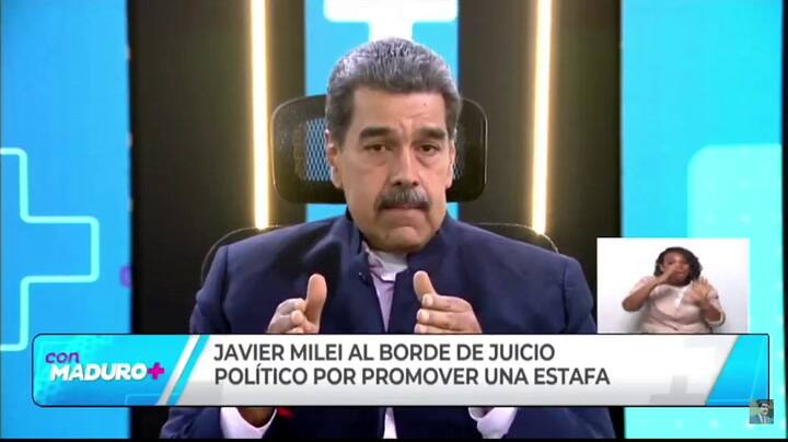“Esa cara de imbécil”: fuerte reacción de Maduro contra Milei por el escándalo cripto