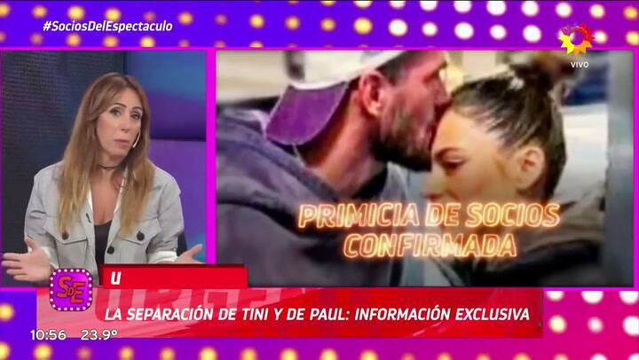 Paula Varela habló sobre la separación de Tini y De Paul