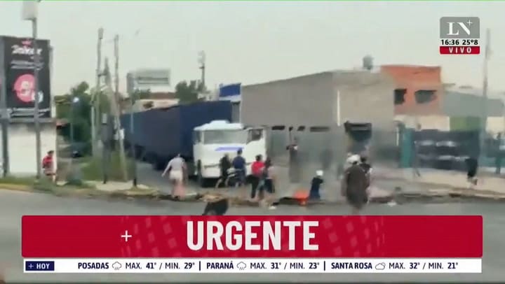 Atacaron a un camionero en el corte de Ruta 8