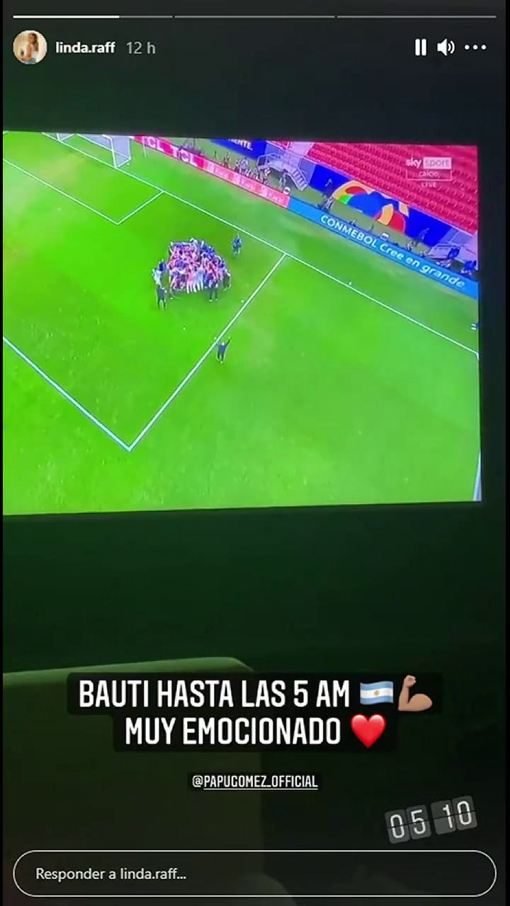 Así vivieron los hijos del Papu Gómez el triunfo de Argentina - Fuente: IG Stories