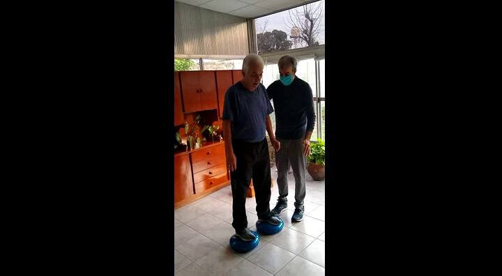 Héctor Chiriotto continúa rehabilitándose con sesiones de kinesiología