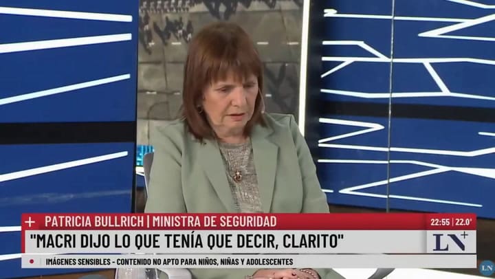 Bullrich dijo que le pagarán recompensas a los que denuncien a violentos en marchas