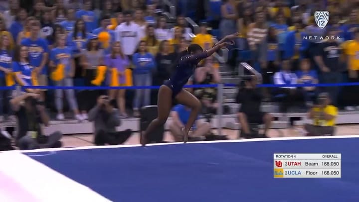 La mágica rutina de la joven gimnasta que encandiló a Michelle Obama - Fuente: YouTube