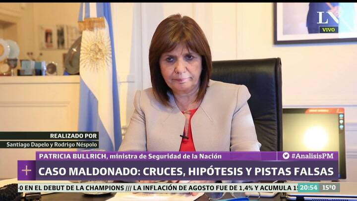 Patricia Bullrich: 'Decidimos no trabajar con hipótesis'