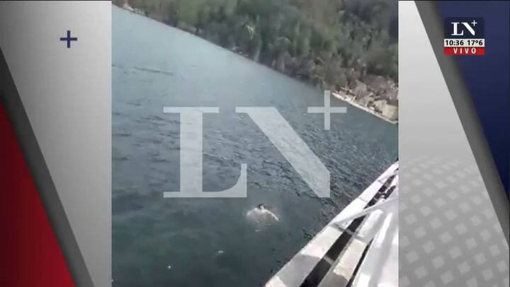 En el agua helada: una persona se suicidó ante prefectura y turistas en San Martín de los Andes