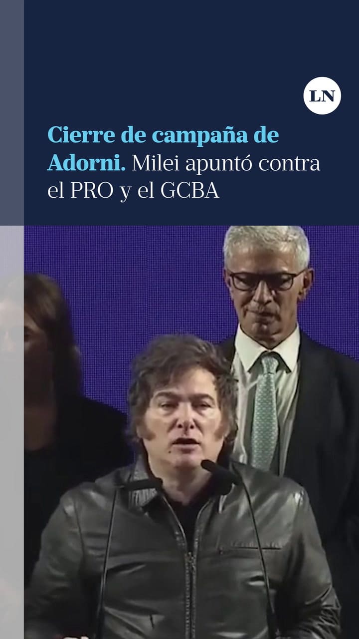 Milei estuvo presente en el cierre de campaña de Manuel Adorni y cruzó duramente al PRO