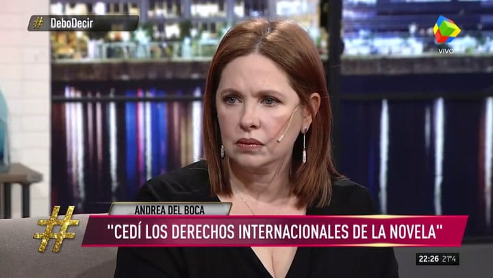 El descargo de Andrea del Boca por la novel Mamá Corazón. Fuente: América
