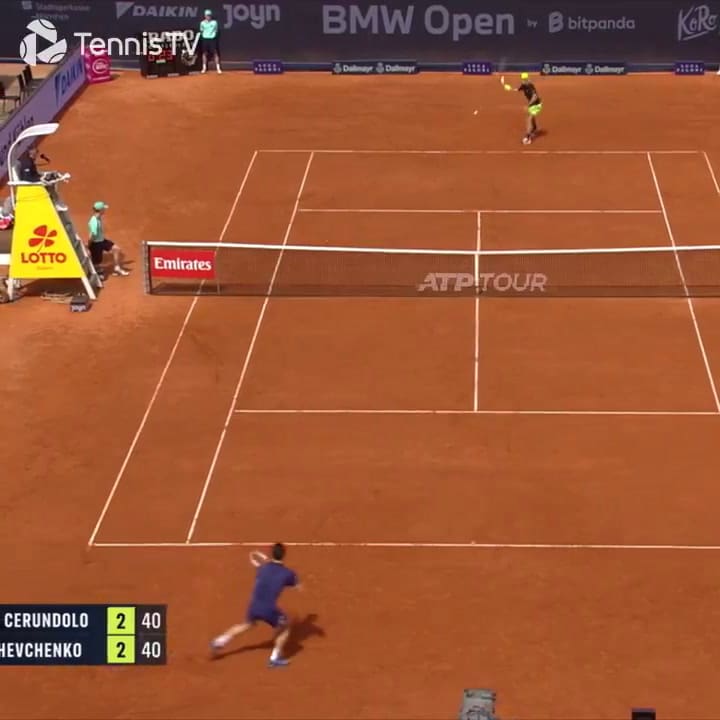 La sutileza de Francisco Cerúndolo en el partido ante Shevchenko