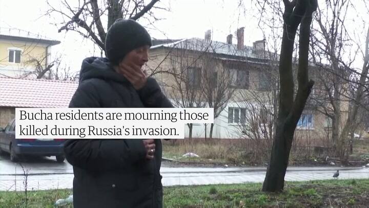 Residente de Bucha en Ucrania cuenta haber encontrado a su marido muerto en el sótano