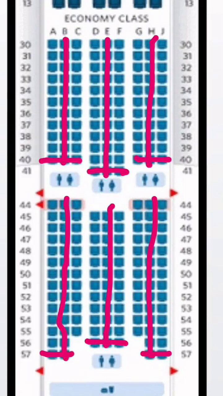 Una popular tiktoker comparte cómo calcular la elección del mejor asiento en un avión
