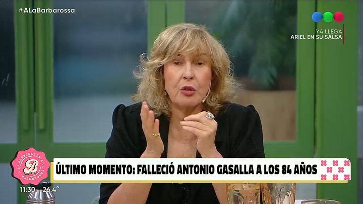 Georgina Barbarossa despidio a Antonio Gasalla