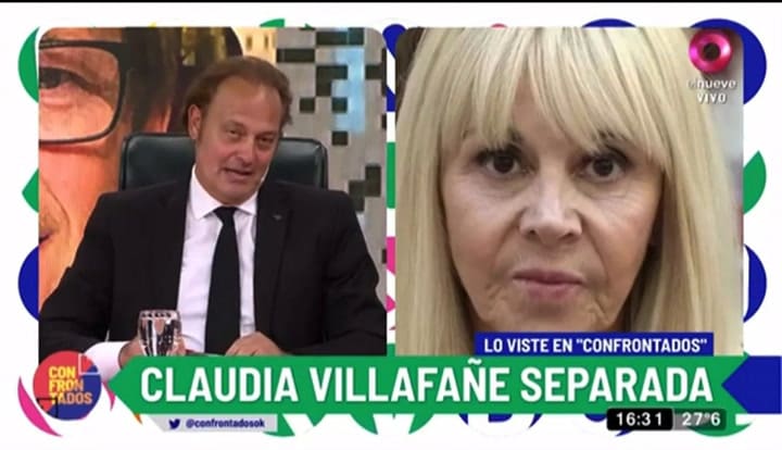 Claudia Villafañe y Jorge Taiana estarían separados