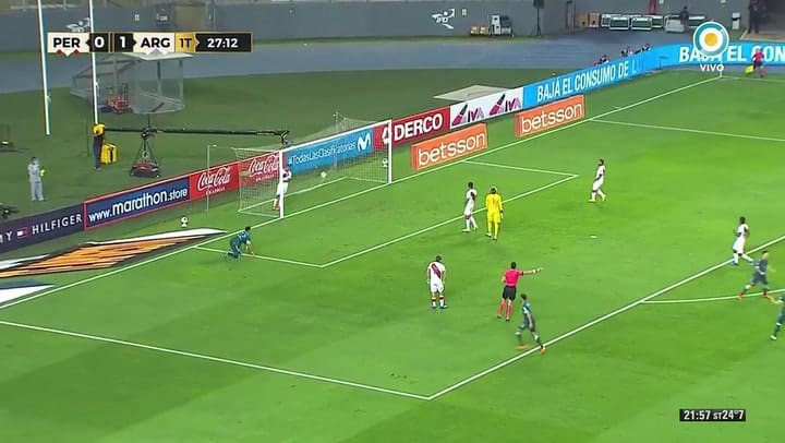 El 2 a 0 de Argentina - Fuente: TV Pública