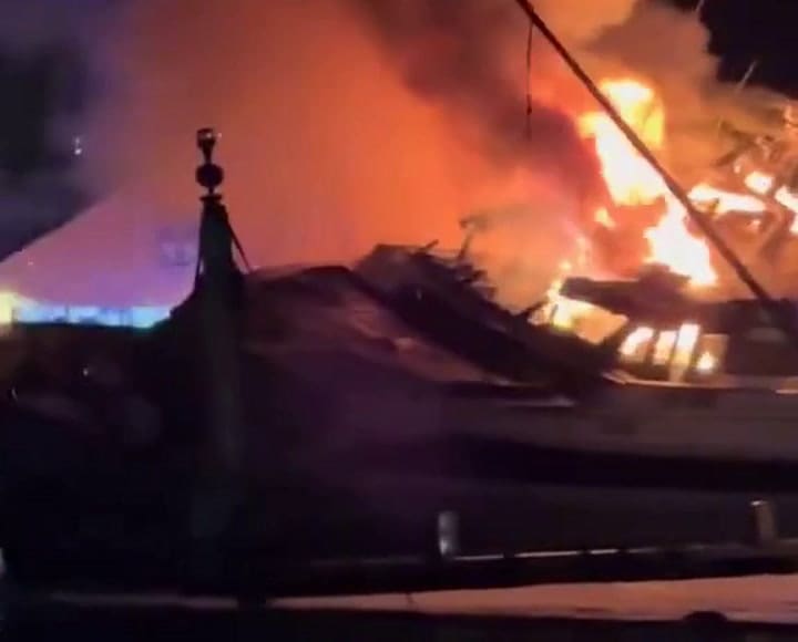 Se incendió el barco de lujo de José Luis Manzano en Saint-Tropez