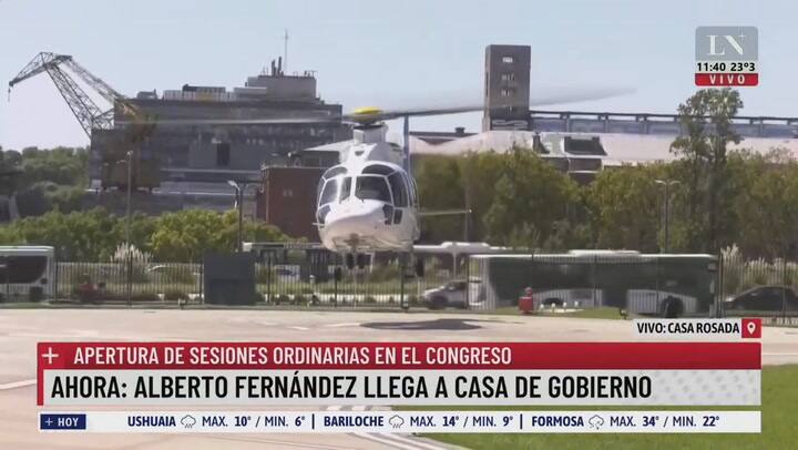 Así llegaba Alberto Fernández al Congreso de la Nación para la Apertura de Sesiones Ordinarias