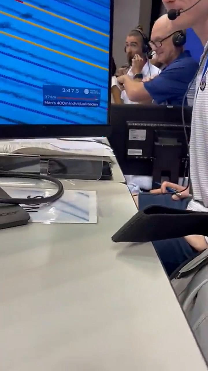 El gesto de Phelps en vivo