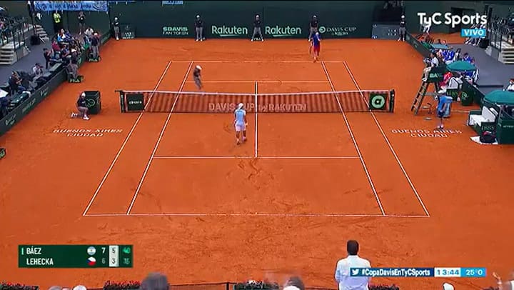 Sebastián Báez le dio a la Argentina el primer punto de la Copa Davis
