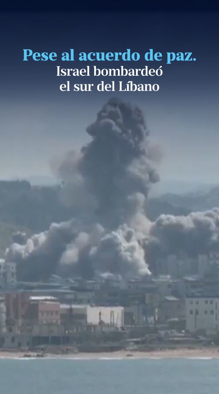 Israel bombardeó el sur del Líbano pese al acuerdo de paz