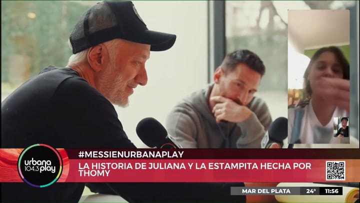 Andy Kusnetzoff le entregó una estampita a Messi en un gesto que emocionó a una oyente