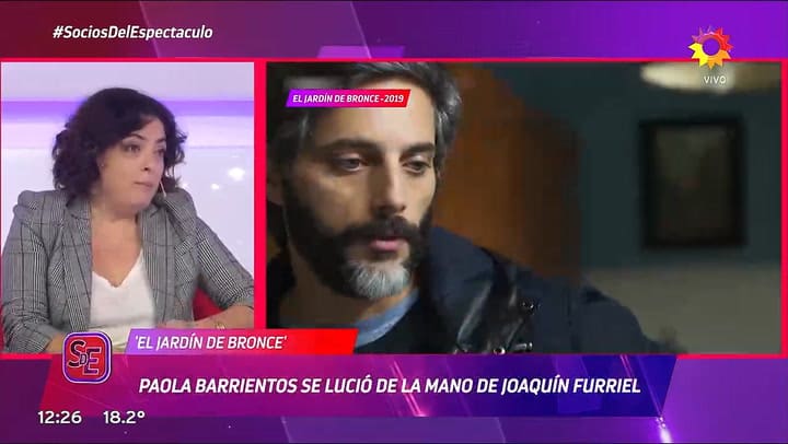 Paola Barrientos opino sobre Joaquin Furriel pero penso que el microfono estaba apagado