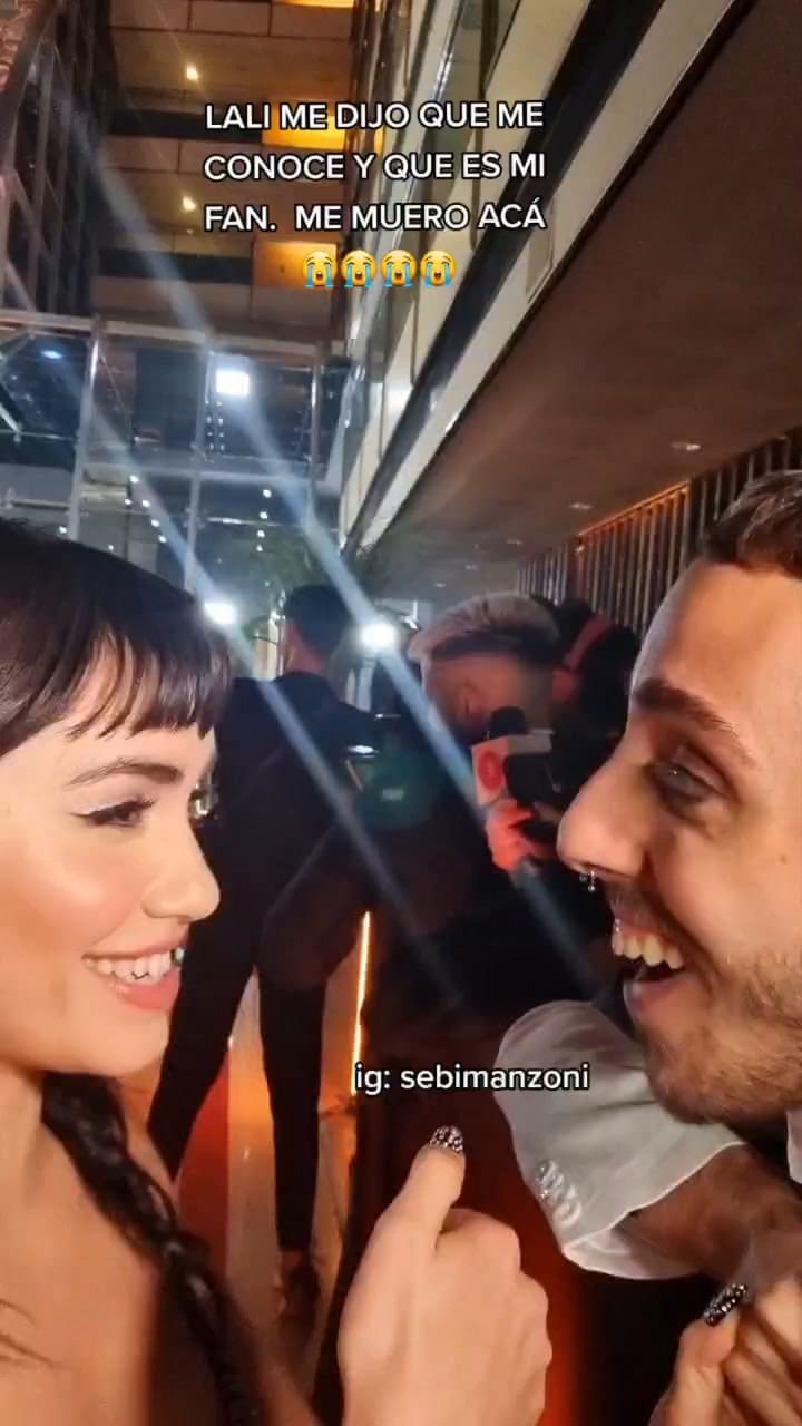 Lali reconoció a Sebi de TikTok en los Martín Fierro