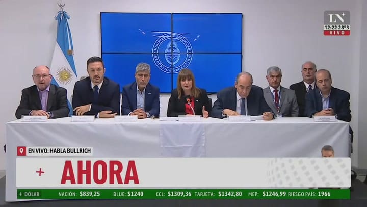 Conferencia de prensa de Patricia Bullrich; detuvieron a familiares de un narco ecuatoriano prófugo