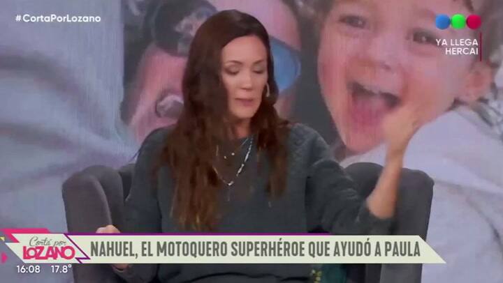 El encuentro de Paula Chaves con el motoquero