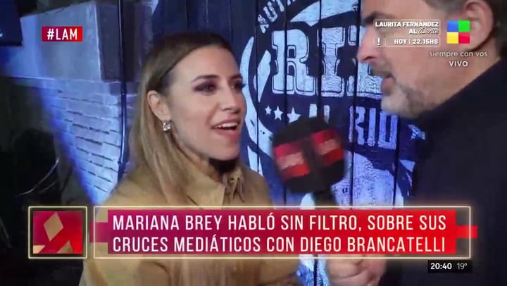 La palabra de Mariana Brey luego del cruce con Diego Brancatelli