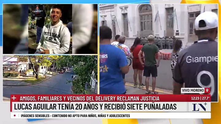 Moreno: fuertes incidentes frente a la Municipalidad luego del asesinato de un repartidor