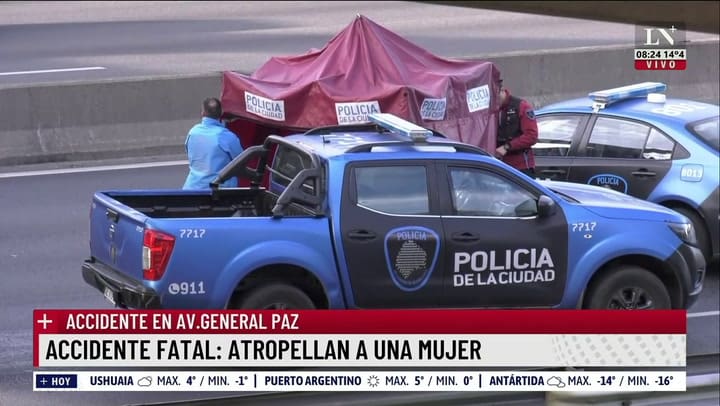 Una mujer intentó cruzar a pie la avenida General Paz y murió atropellada