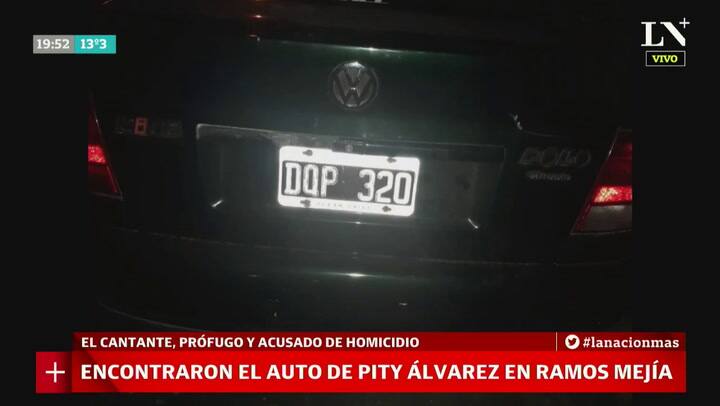 Encontraron el auto de Pity Álvarez en Ramos Mejía