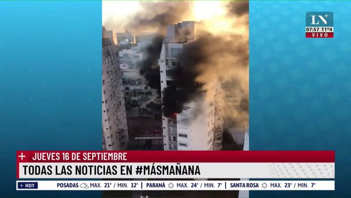 Se prende fuego un departamento en Belgrano