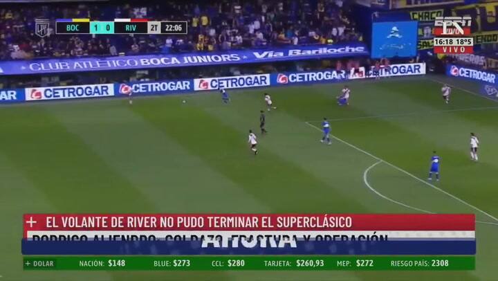 Rodrigo Aliendro: Golpazo, fractura y operación