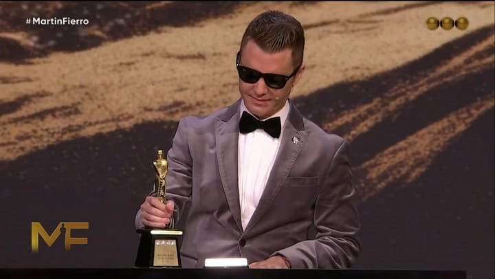 Guido Kaczka obtuvo el Martín Fierro de Oro