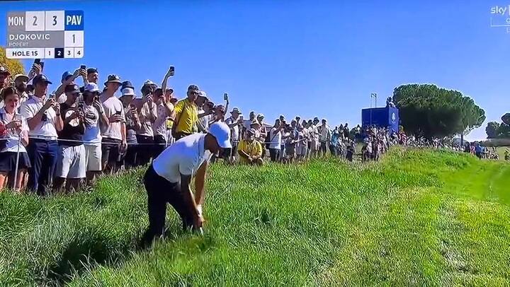 Otras de las jugadas que protagonizó Novak Djokovic en la Ryder Cup