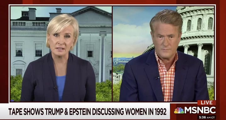 Donald Trump junto a Jeffrey Epstein, en 1992 - Fuente: msnbc