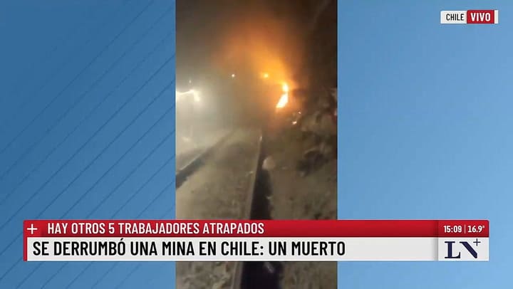 Se derrumbo una mina en Chile: un muerto