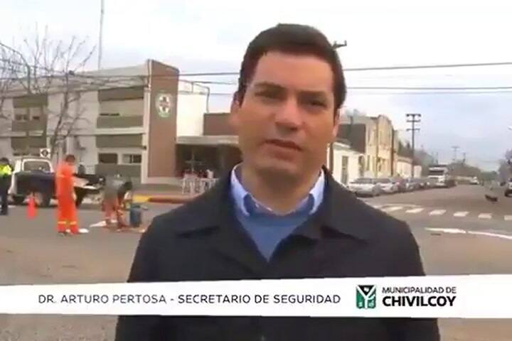 La polémica rotonda inaugurada en Chivilcoy - Fuente: Twitter