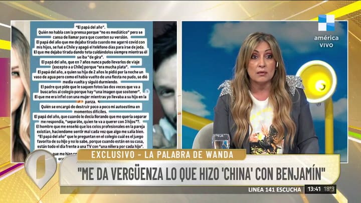 La China Suárez acusó a Benjamín Vicuña de "adicto" al sexo