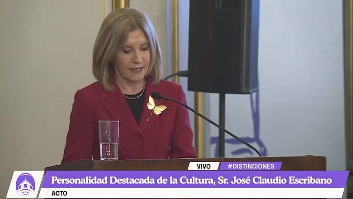 La diputada María Luisa González Estevarena fue la autora del proyecto que reconoció a Escribano