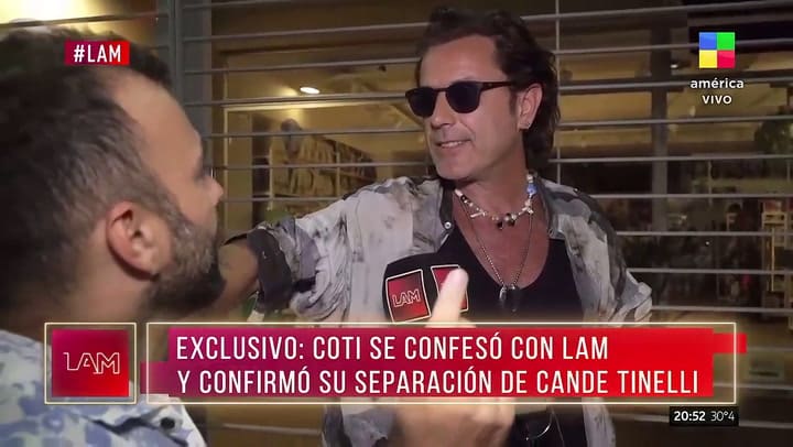 Coti confirmó su separación de Cande Tinelli y ella reaccionó con un picante posteo