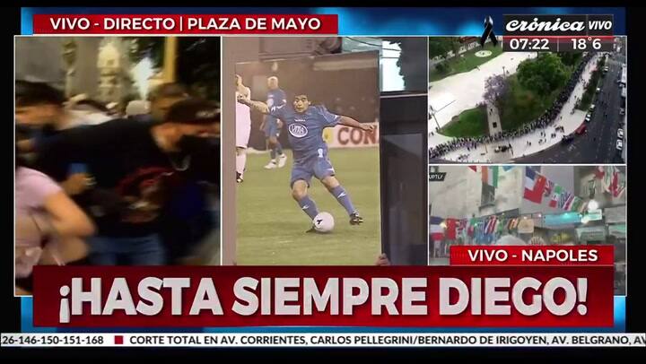 Descontrol: los hinchas tiraron la vaya y comenzaron a avanzar a Casa Rosada - Fuente: Crónica TV