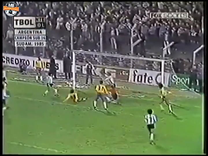 Hugo Maradona en la definición del Sudamericano Sub 16 de 1985