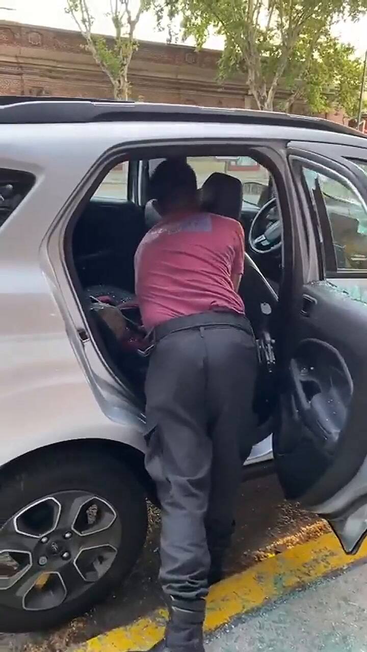 En los Arcos: un perro quedó encerrado en una camioneta y lo liberó un policía