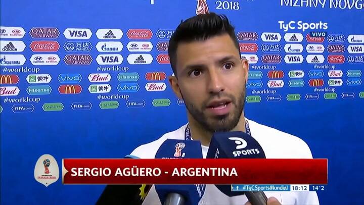 La respuesta de Agüero ante una confusa pregunta - Fuente: TyC