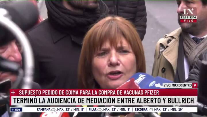 Patricia Bullrich: 'El presidente no se animó a enfrentar la verdad'