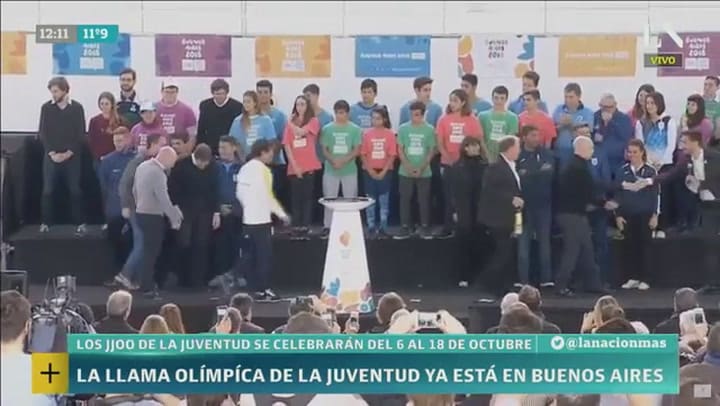 Así se encendía la antorcha para los Juegos Olímpicos de la Juventud