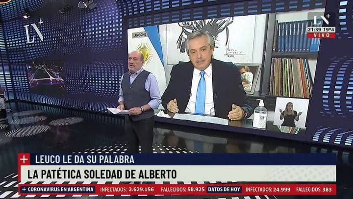 Alberto está contra las cuerdas y en patética soledad' - Leuco le da su palabra, editorial en LN+