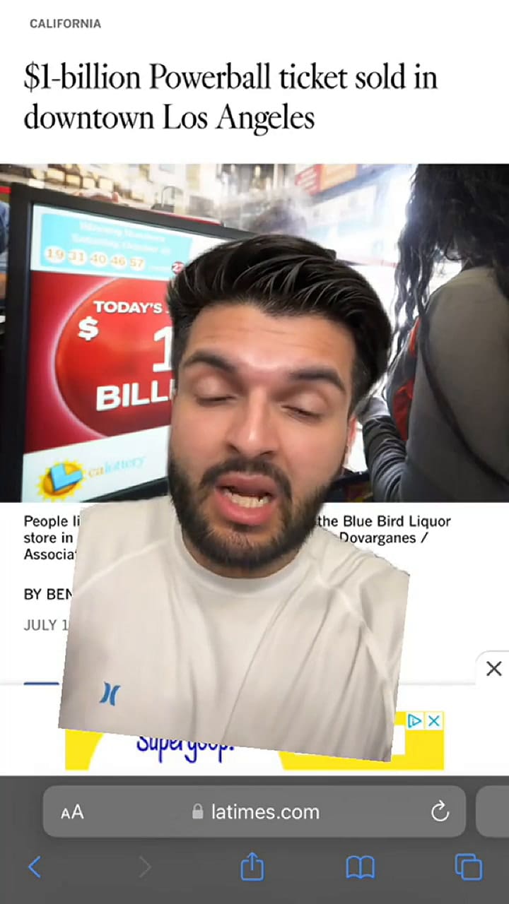 Un tiktoker explica por qué California es el peor lugar para ganar la lotería