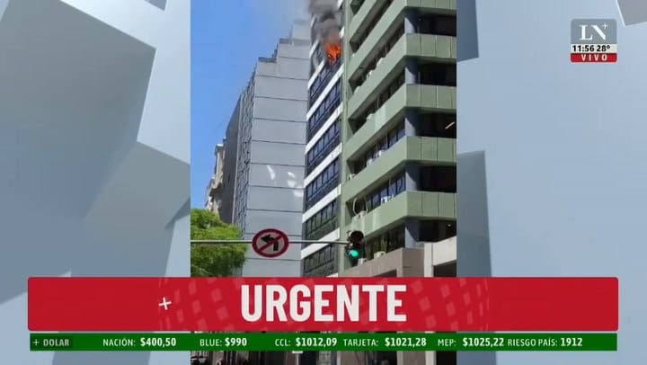 Incendio En El Ministerio De Trabajo Trabajan En El Lugar El Same Y Los Bomberos